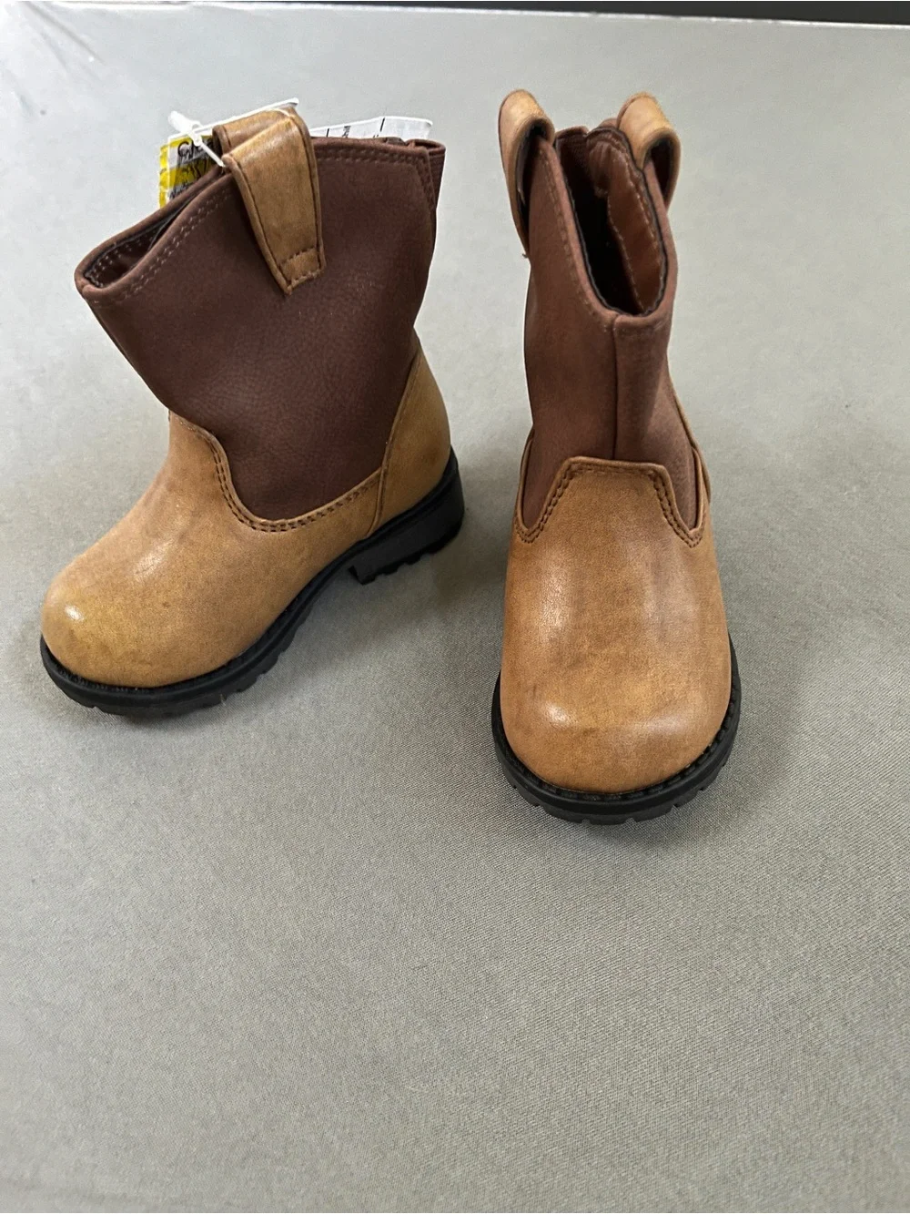 Target Kids Brown Two-Tone Pull-On Western Boots